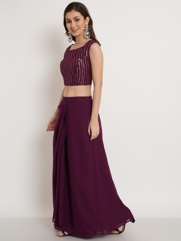 Purple ethnic skirt hotsell