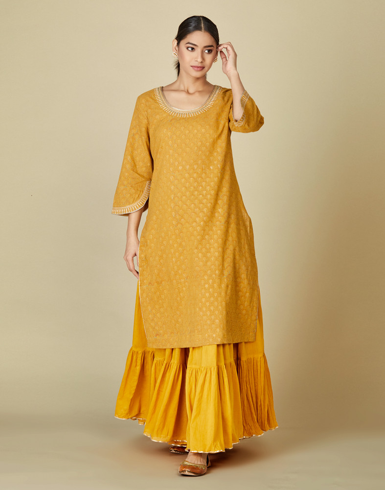 Fabindia Women Kurta Sharara Set Buy Fabindia Women Kurta Sharara Set Online at Best Prices in India Flipkart