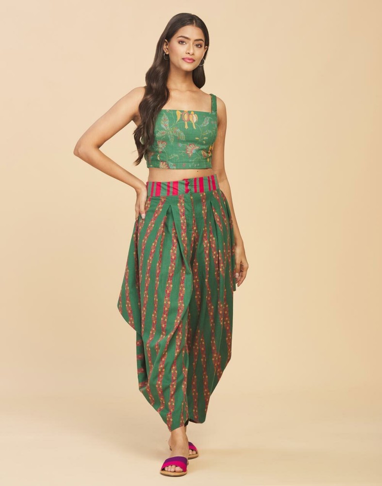 Dhoti pants with sale crop top online