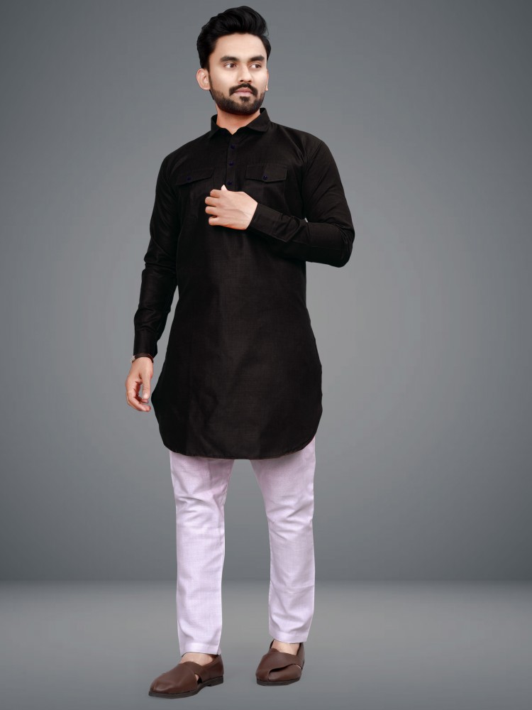 Wearbird Men Self Design Straight Kurta Buy Wearbird Men Self