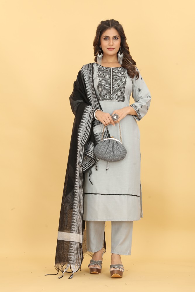 Cotton Kurti Pant Set with Dupatta - PREMROOP – Premroop