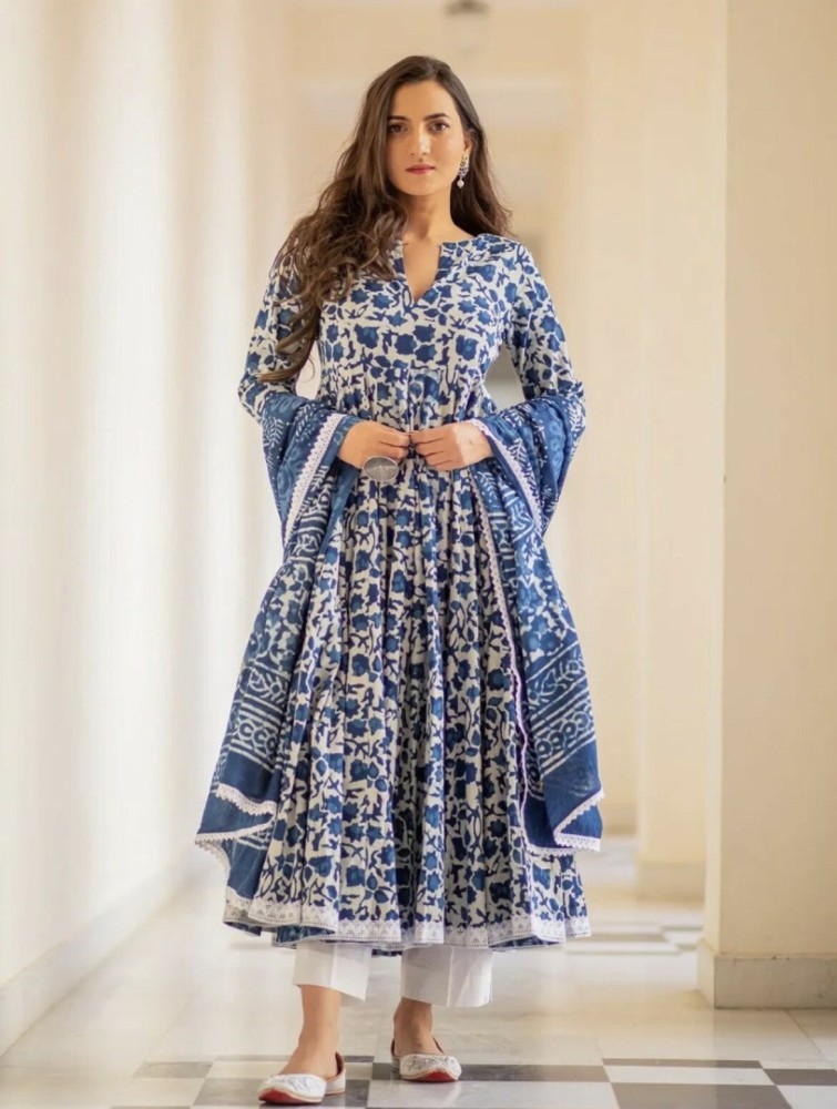 Flipkart cotton hot sale anarkali dresses