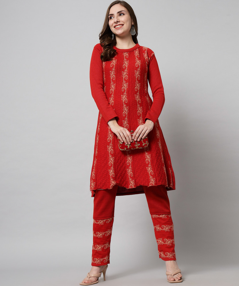 Red kurti hotsell flipkart
