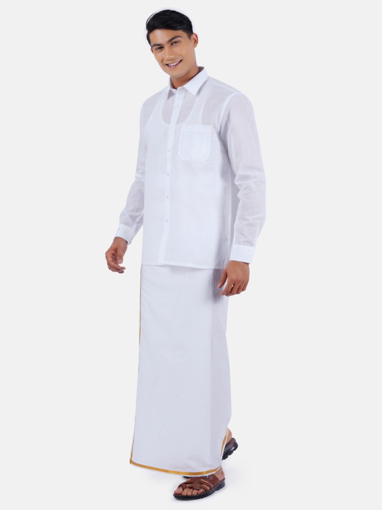 Ramraj Cotton Men Shirt Dhoti Set - Buy Ramraj Cotton Men Shirt Dhoti Set  Online at Best Prices in India