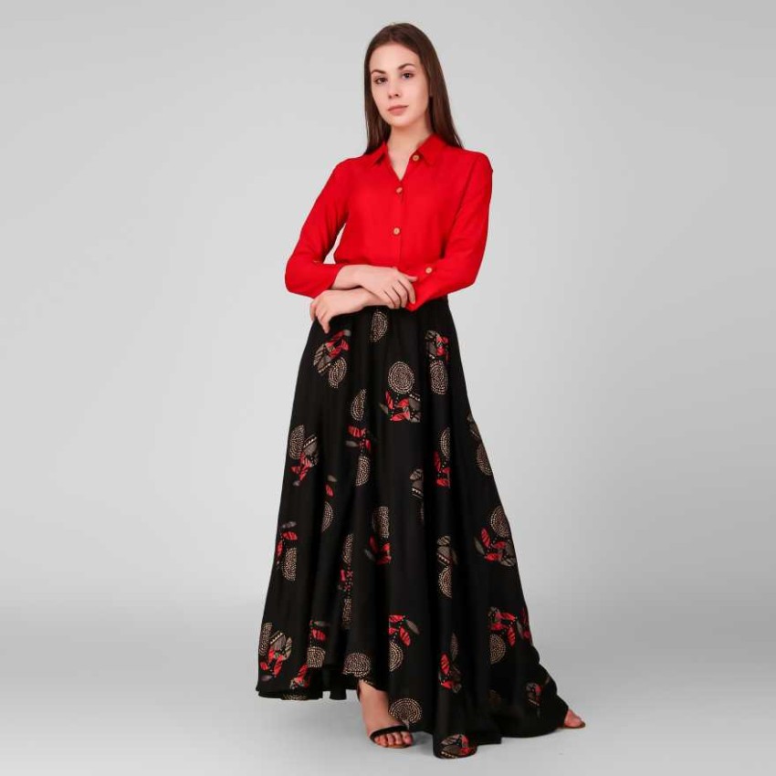 Flipkart long shop skirt and top