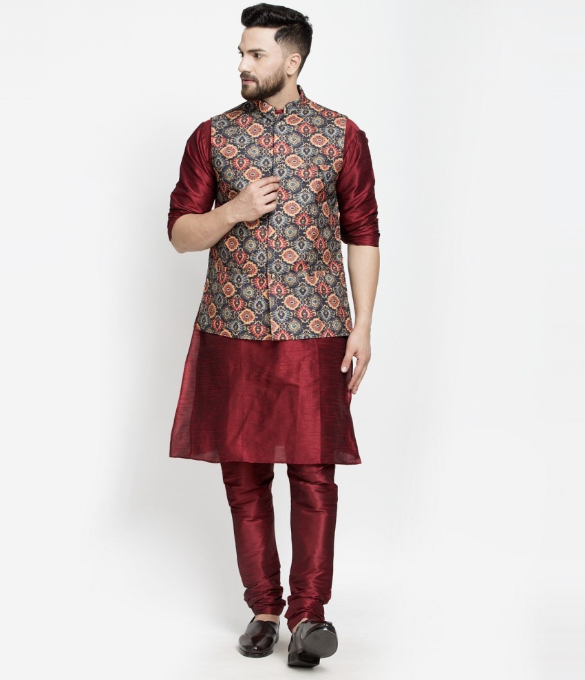 Kurta churidar with outlet waistcoat