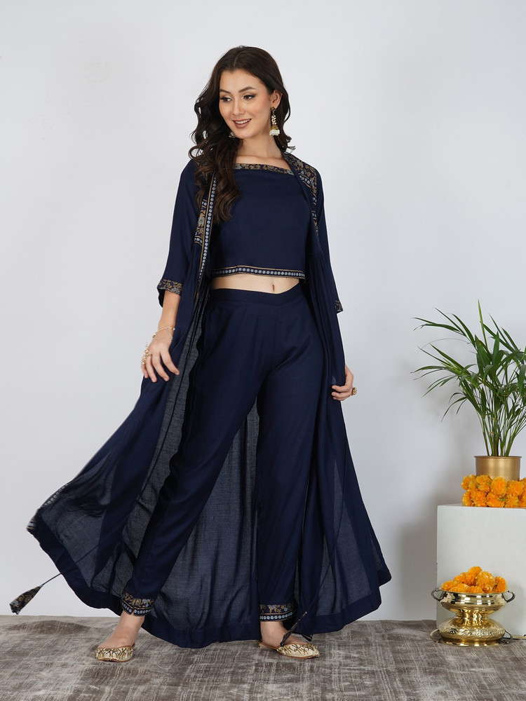 Long jacket with palazzo online shop