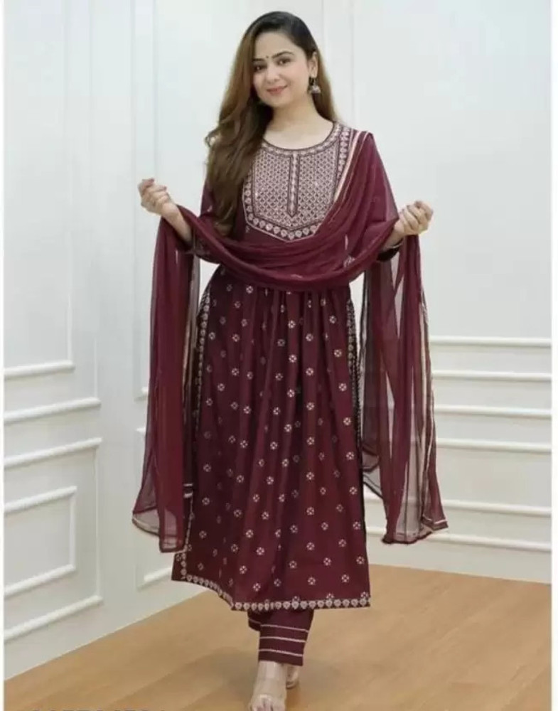 Maroon kurti clearance flipkart
