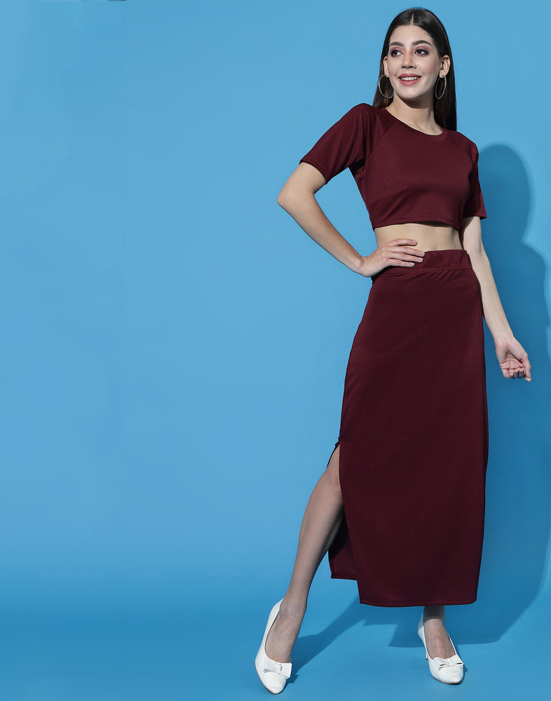 Flipkart crop top clearance and long skirt