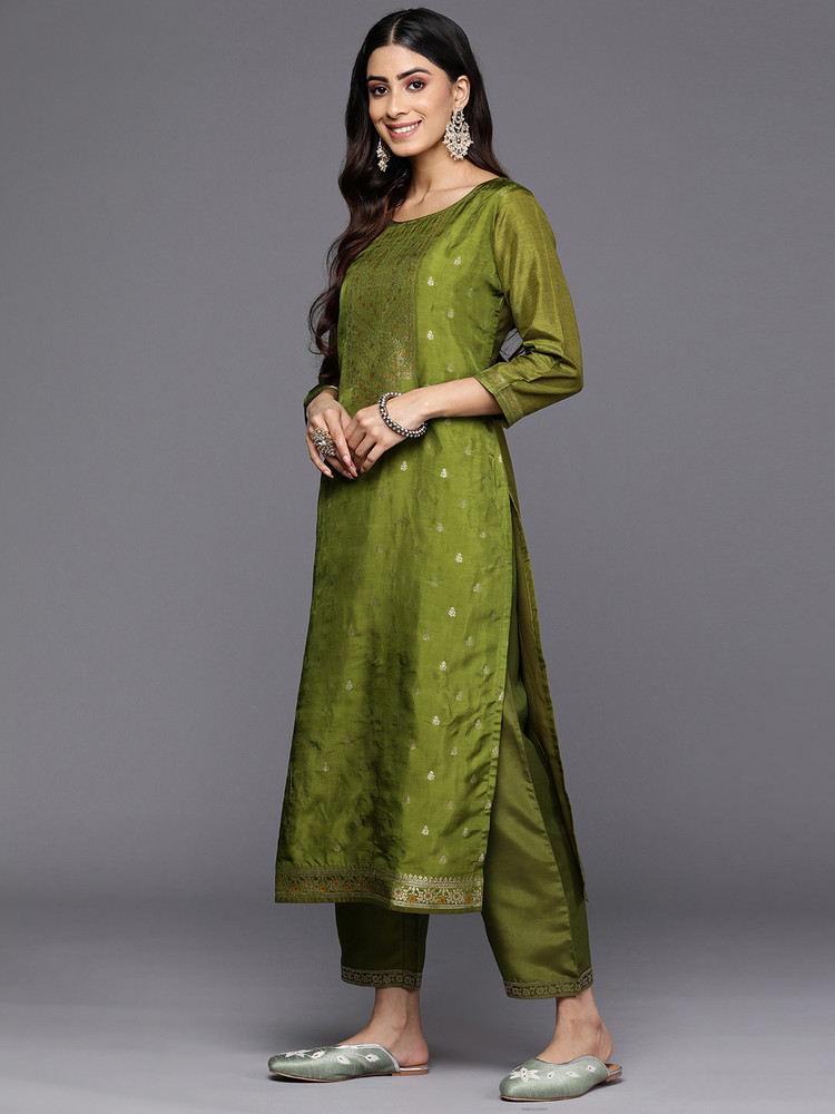 Libas olive outlet green kurta