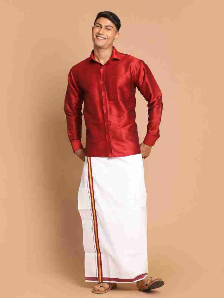 Silk shirt and on sale dhoti