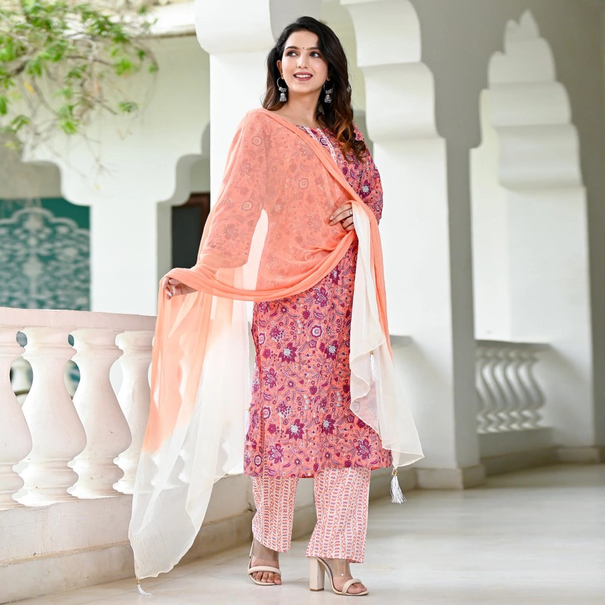 Peachmode Women Kurta Pant Dupatta Set Buy Peachmode Women Kurta Pant Dupatta Set Online at Best Prices in India Flipkart