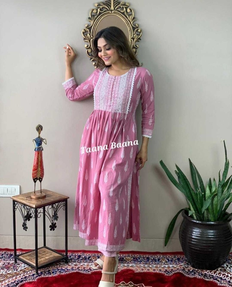 Frock type kurta with hot sale palazzo