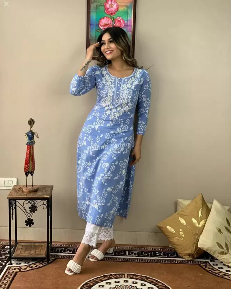 Flipkart 2024 blue kurti