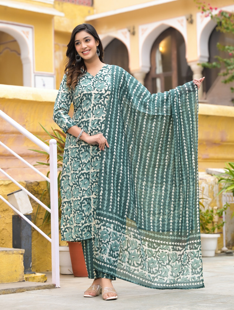 Klosia Women Kurta Pant Dupatta Set - Buy Klosia Women Kurta Pant Dupatta Set Online at Best Prices in India | Flipkart.com