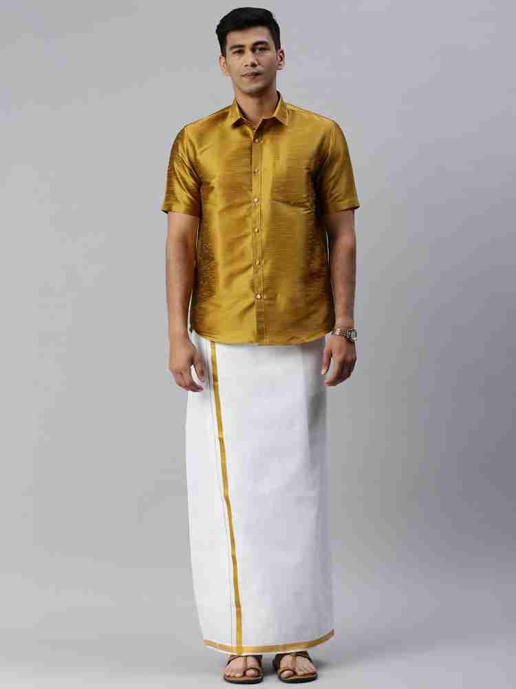 Ramraj Cotton Men Shirt Dhoti Set - Buy Ramraj Cotton Men Shirt Dhoti Set  Online at Best Prices in India