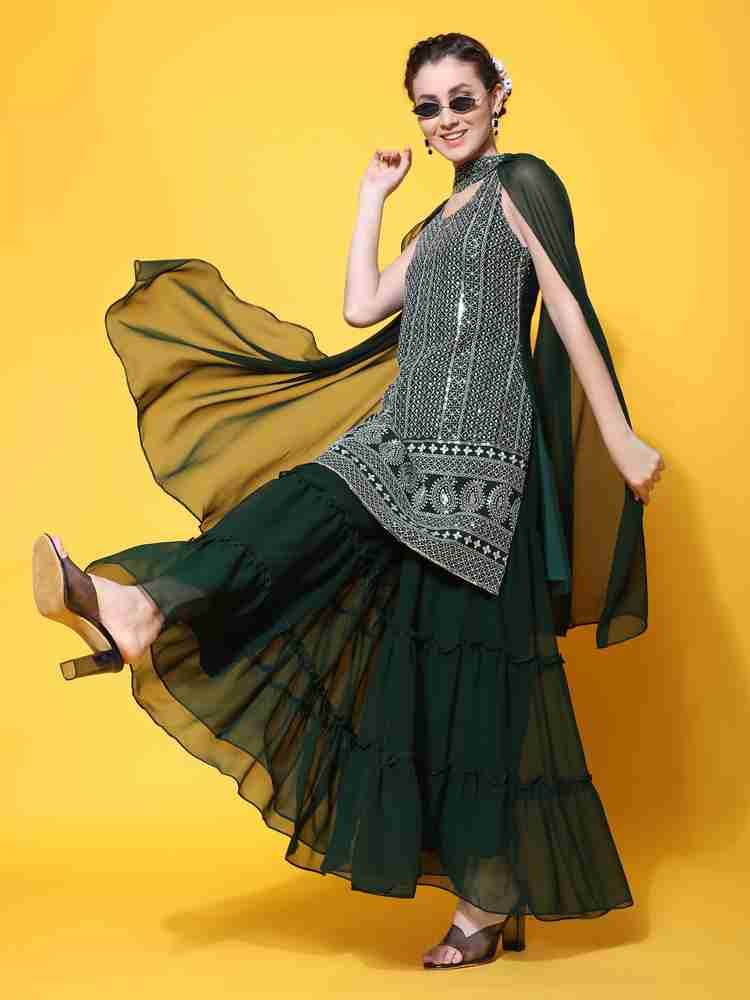 BLACK SCISSOR Women Kurta Sharara Dupatta Set Buy BLACK SCISSOR Women Kurta Sharara Dupatta Set Online at Best Prices in India Flipkart