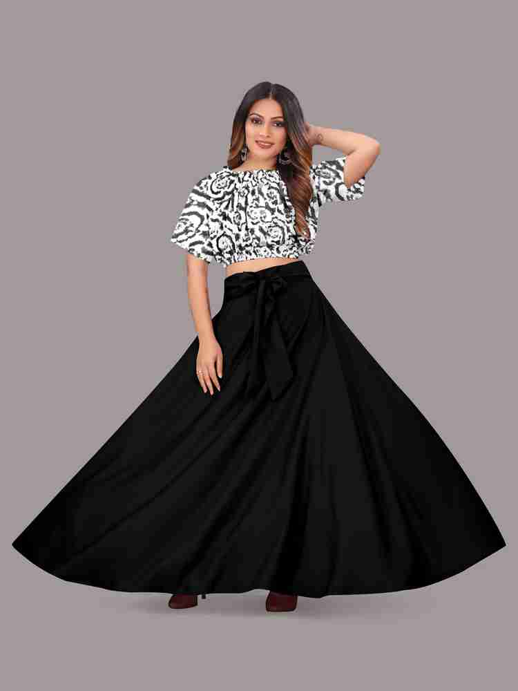 Crop top and store long skirt flipkart