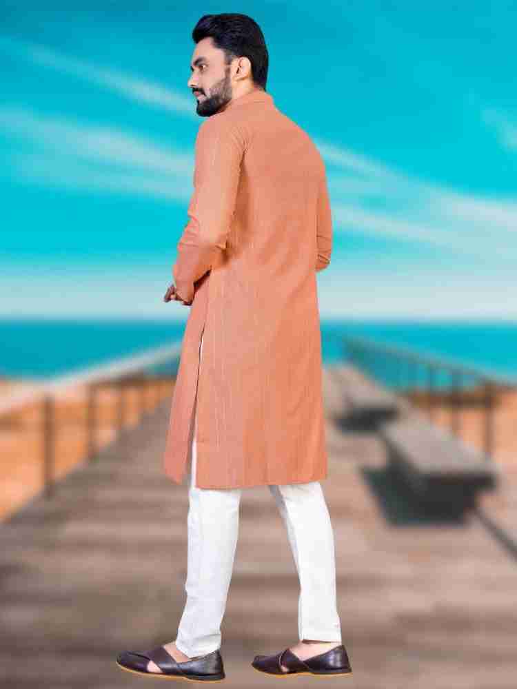 Peach kurta pajama online with turban