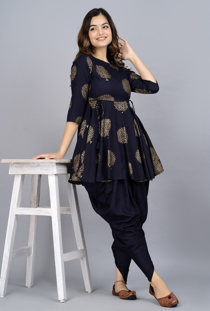 dhoti salwar with frock kurti