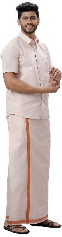 Mens Copper Tissue Full Sleeve Shirt Sangalpam