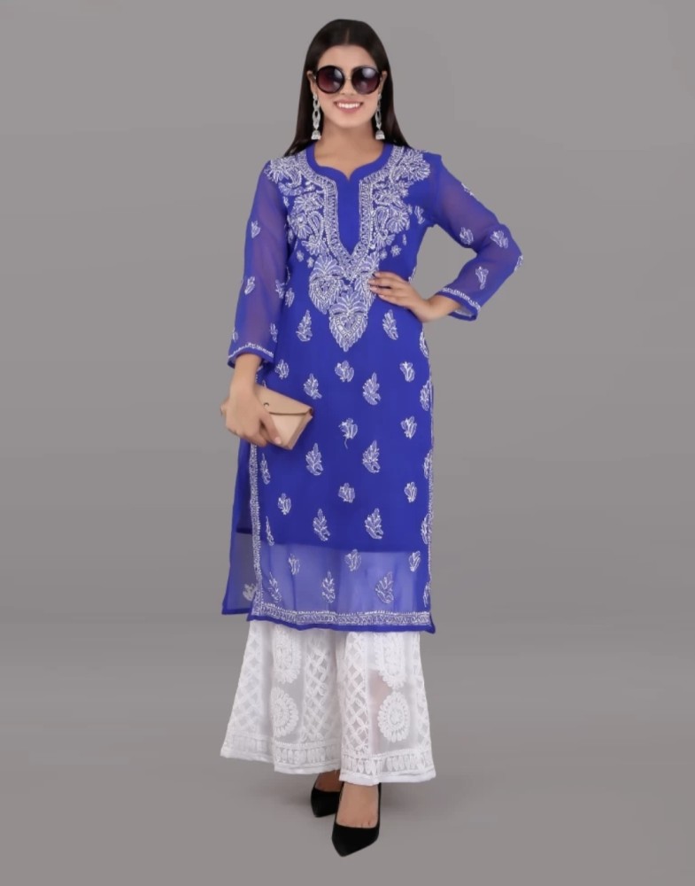 Flipkart clearance chikankari kurti