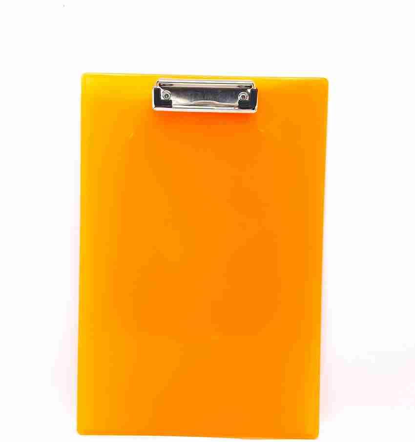 Gold Leaf Transparent Unbreakable Premium Quality Plastic  Exam Pad For Students Orange - Examination Pad