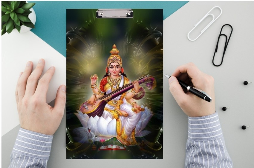 Drawing of Hindu goddess Saraswati, Kath... | Stock Video | Pond5