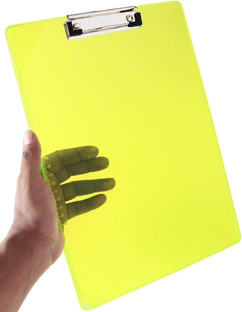Brand – Umi Fluorescent Orange Semi Transparent Acrylic Clipboard  Exam Pad Paper Board Writing Pad 1pc : : Office Products