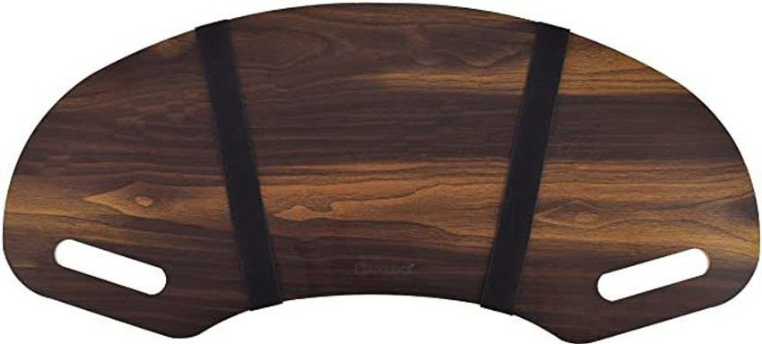 Curved outlet lap tray