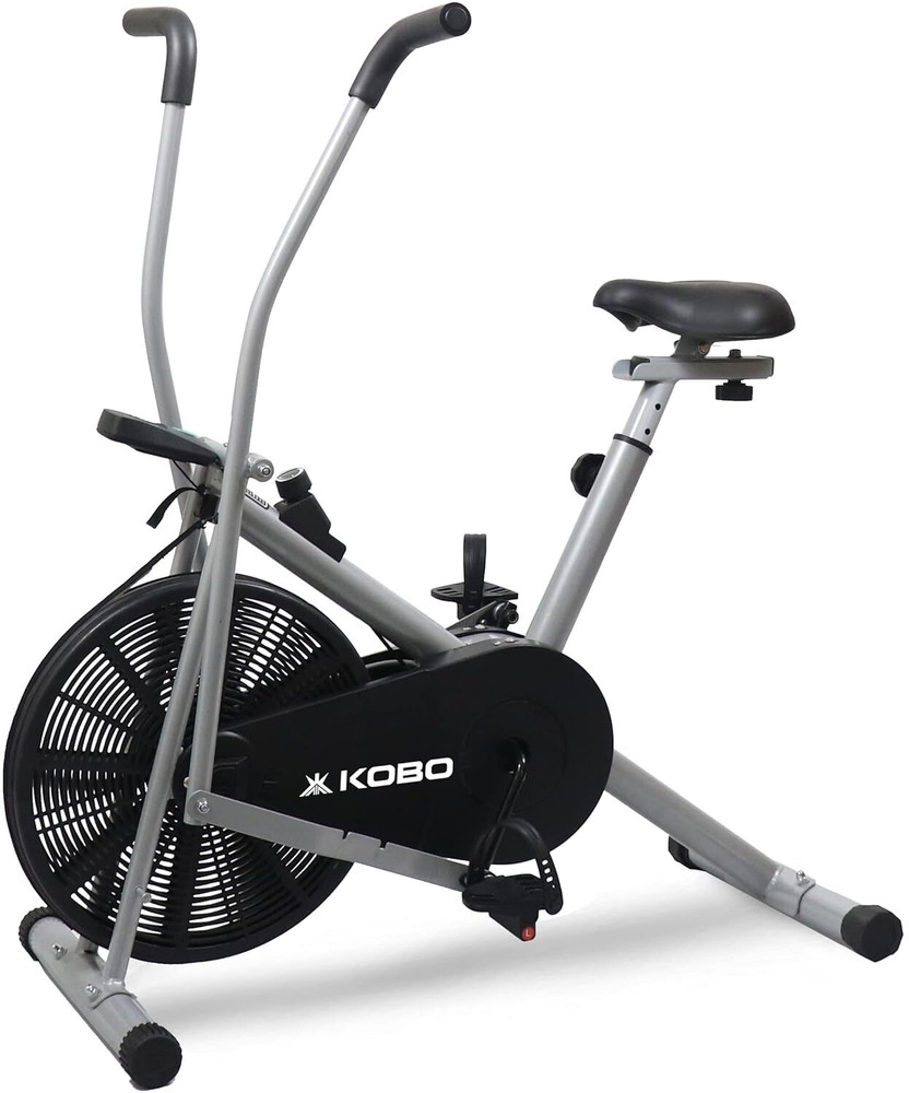 KOBO Dual Action Indoor Exercise Air Bike Cycle for Home Cardio Weight Loss Gym Workout Dual Action Stationary Exercise Bike Buy KOBO Dual Action Indoor Exercise Air Bike Cycle for Home Cardio