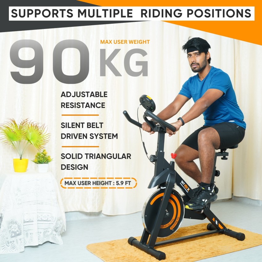 WROGX SPIN 100 Upright Stationary Exercise Bike Buy WROGX SPIN 100 Upright Stationary Exercise Bike Online at Best Prices in India Cycling Running Flipkart