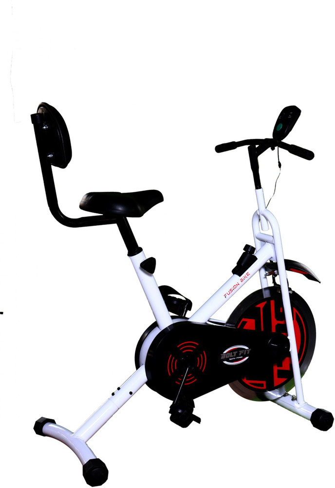 BOLT FIT Fusion Spin Bike with Back Support Indoor Cycles Exercise
