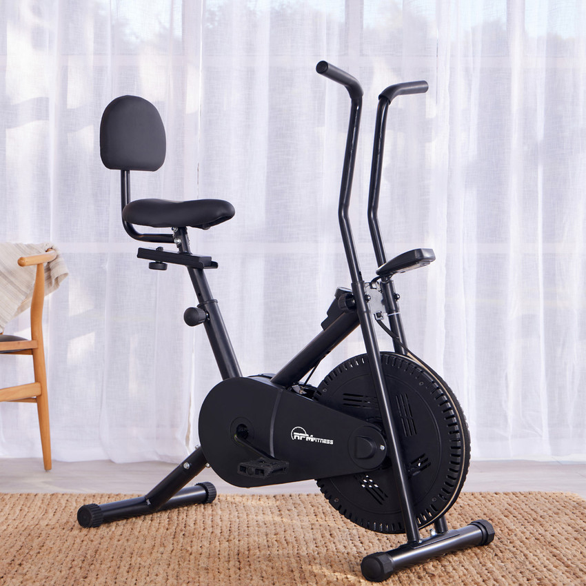 RPM Fitness by Cultsport RPM1001 Airbike with Back Seat 100 Kg Max Weight Support For Home Gym Workout Upright Stationary Exercise Bike