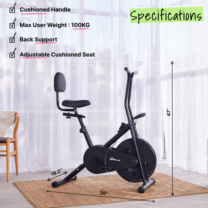 RPM Fitness by Cultsport RPM1001 Airbike with Back Seat 100 Kg Max Weight Support For Home Gym Workout Upright Stationary Exercise Bike Buy RPM Fitness by Cultsport RPM1001 Airbike with