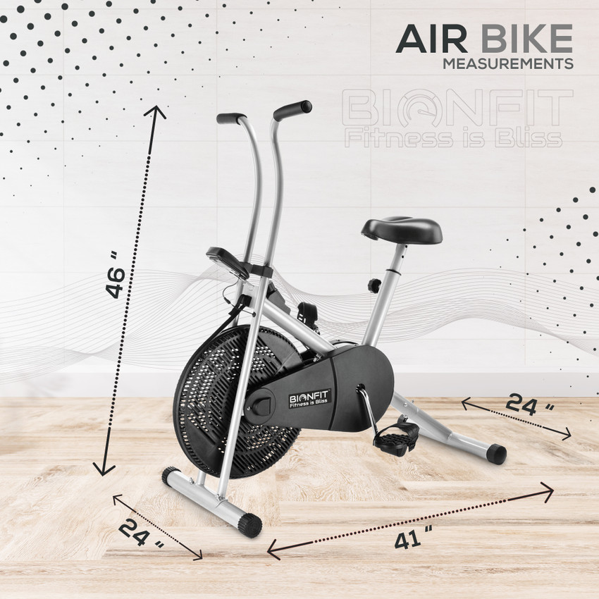 BIONFIT Fixed Handle Exercise Cycle Air Bike for Home Gym