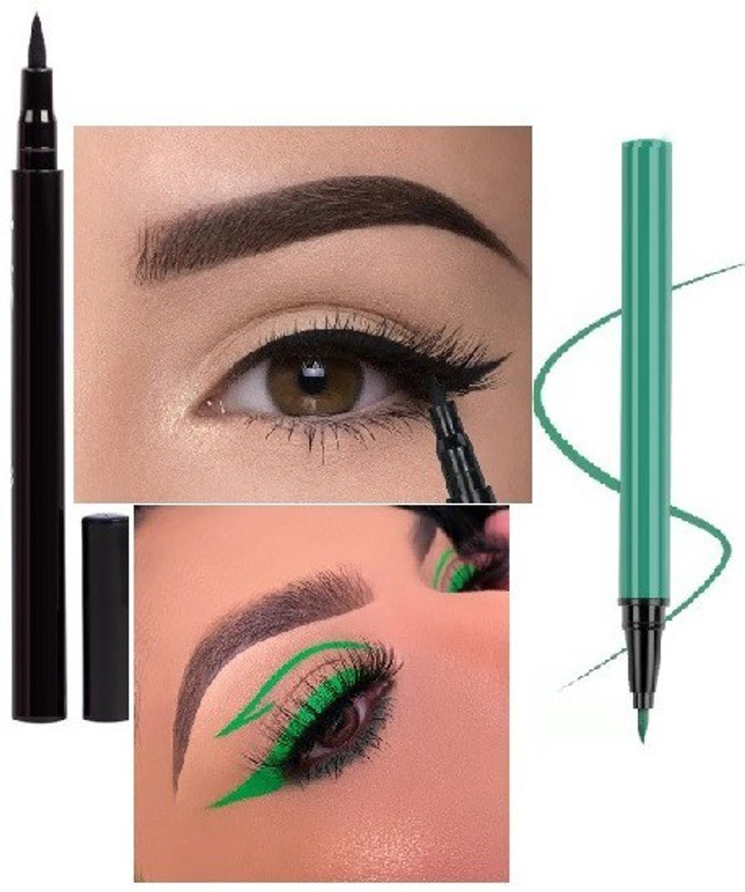 BLUEMERMAID DRAMATIC LOOK BLACK GREEN SKETCH EYE LINER FOR CLASSY