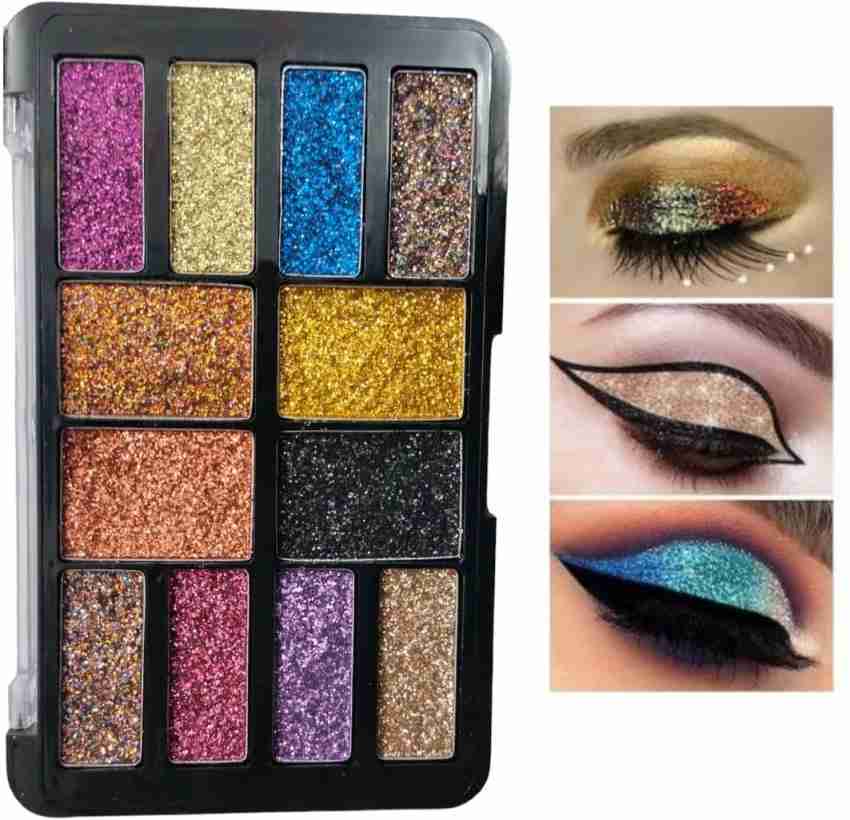 imelda eye makeup palette, 12 color glitter eyeshadow palette 21.88 g -  Price in India, Buy imelda eye makeup palette, 12 color glitter eyeshadow  palette 21.88 g Online In India, Reviews, Ratings & Features