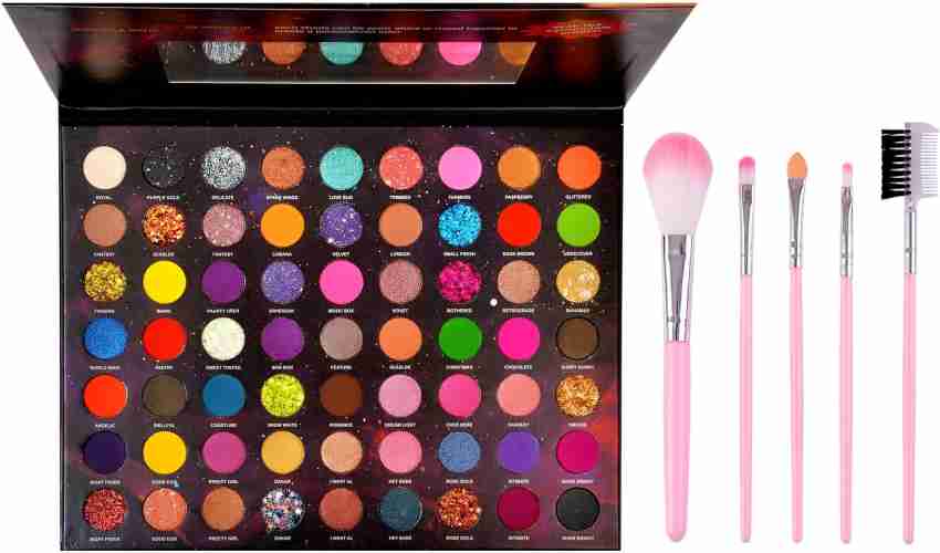 First Beauty 105 Colors Eyeshadow Palette, Shimmer Matte Glitter Rainbow  Make Up Eye Shadow Powder with Matte Blush Powder All In One