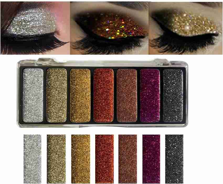 Pigmented glitter eyeshadow palette discount