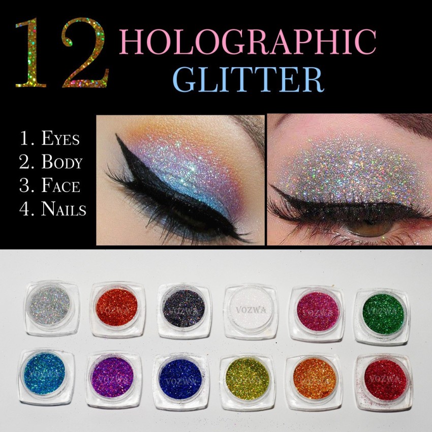 PHOERA GLITTER EYESHADOW PALETTE COLOR PIGMENT SHIMMER EYE SHADOW SPARKLY  MAKEUP