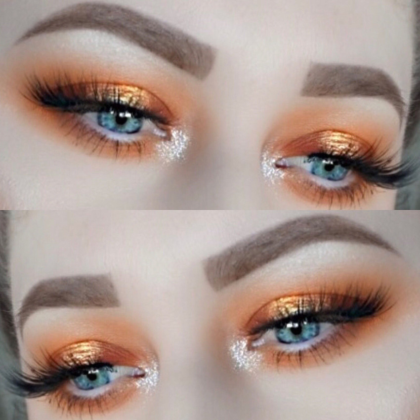Orange and shop gold eyeshadow