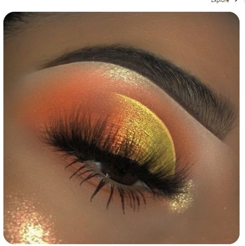 Golden yellow sales eyeshadow