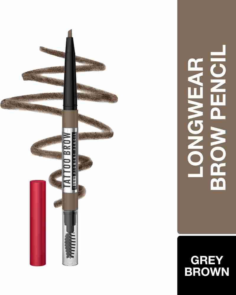 MAYBELLINE NEW YORK Tattoo Brow 36H Brow Pencil, Grey Brown, 0.25