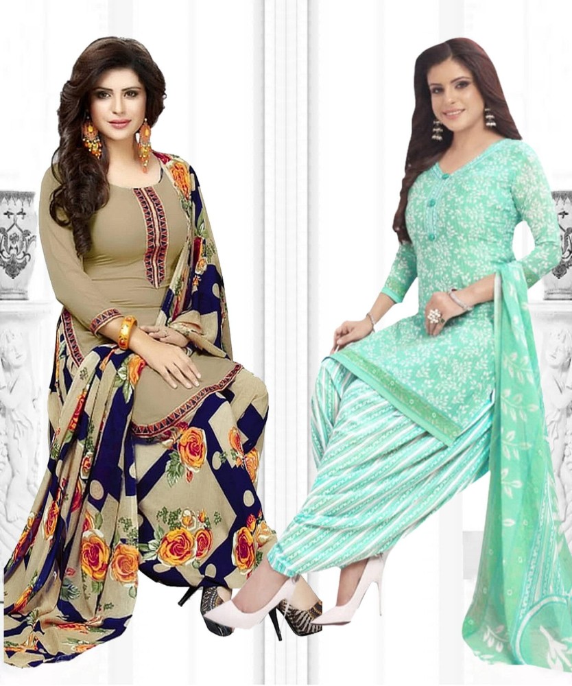 Divastri Crepe Printed Salwar Suit Material Price in India - Buy