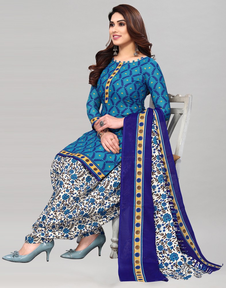 Threads Cotton Blend Printed Salwar Suit Material Price in India Buy Threads Cotton Blend Printed Salwar Suit Material online at Flipkart