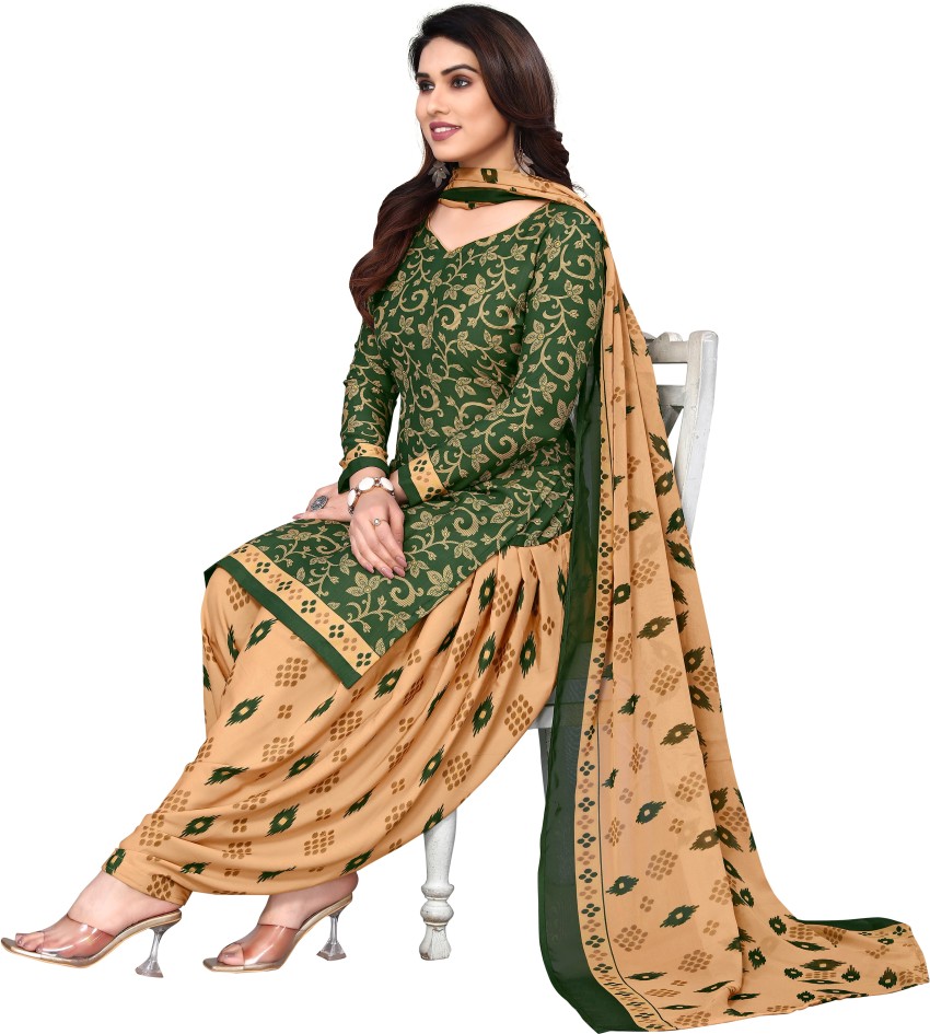 Janvika industries Crepe Printed Salwar Suit Material Price in India Buy Janvika industries Crepe Printed Salwar Suit Material online at Flipkart