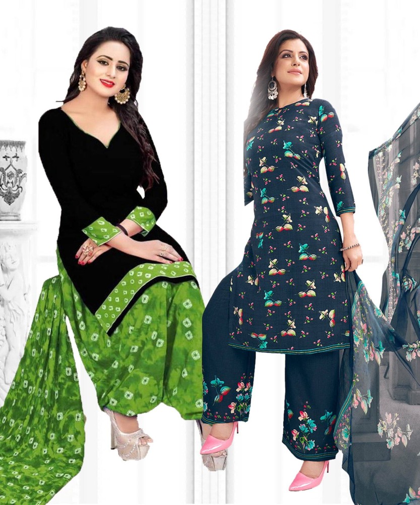 Divastri Crepe Printed Salwar Suit Material Price in India - Buy