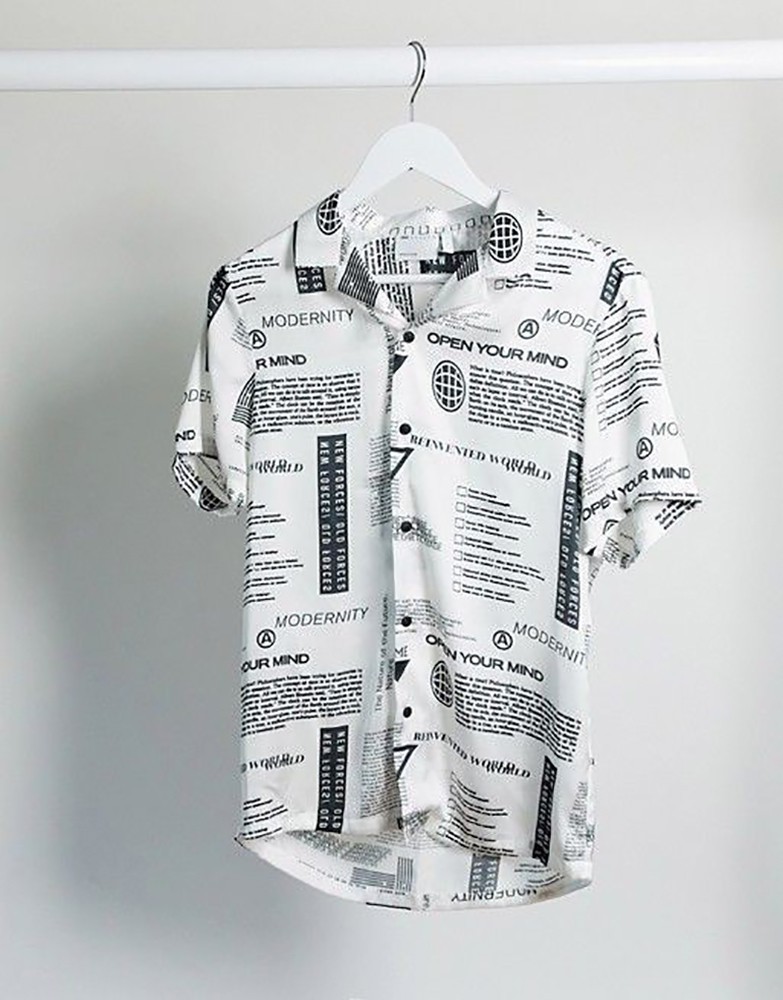 newspaper printed shirt flipkart