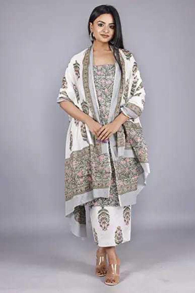 KOSKI Cotton Blend Printed Salwar Suit Material Price in India - Buy KOSKI  Cotton Blend Printed Salwar Suit Material online at